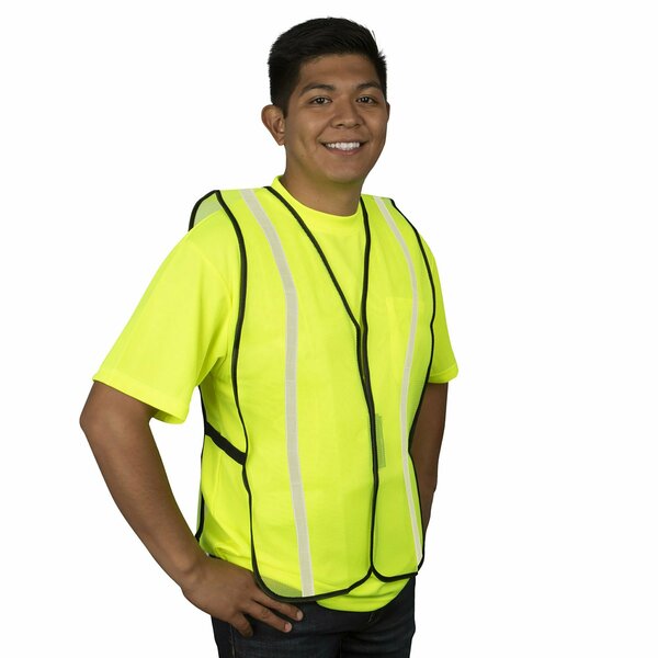 Cordova Safety Vest, Non-Rated, 1 in. Reflective Strip - High-Vis Lime V111W